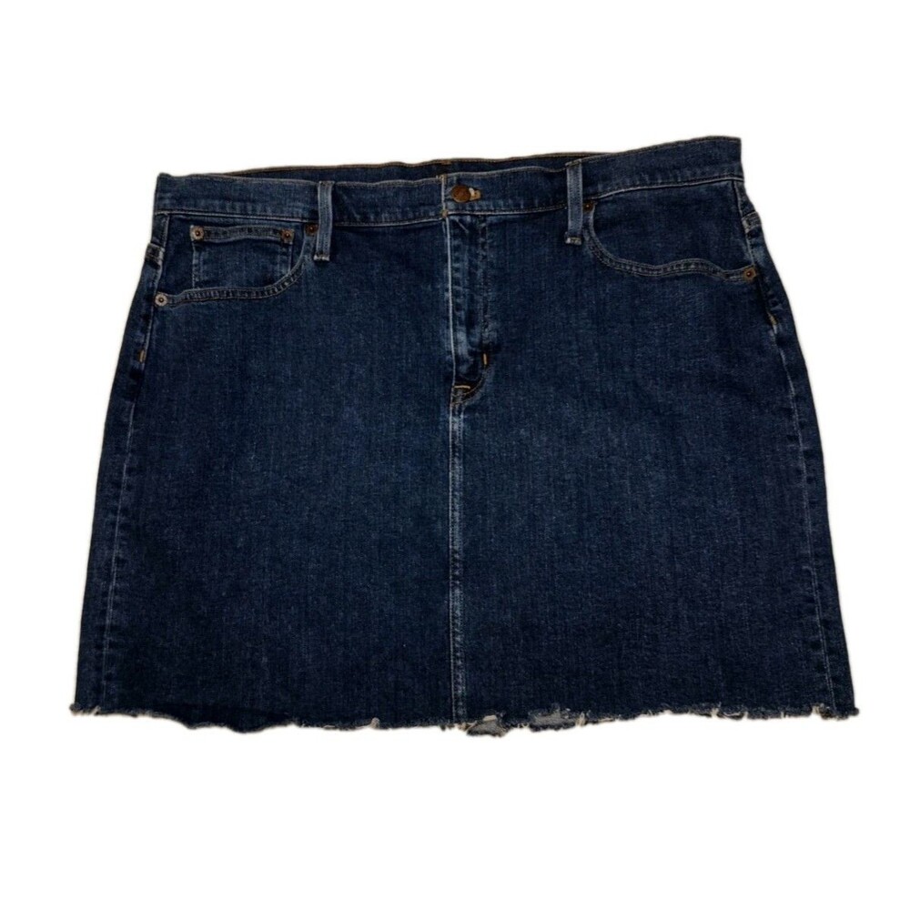 J.Crew Women's Denim Mini Skirt Size 16 Blue Jean Casual Classic